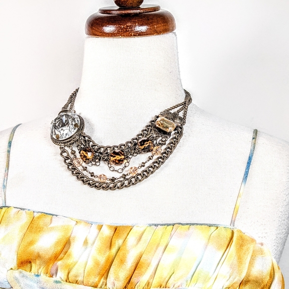 Sorrelli crystal bib style multi strand choker FIR - Picture 7 of 8